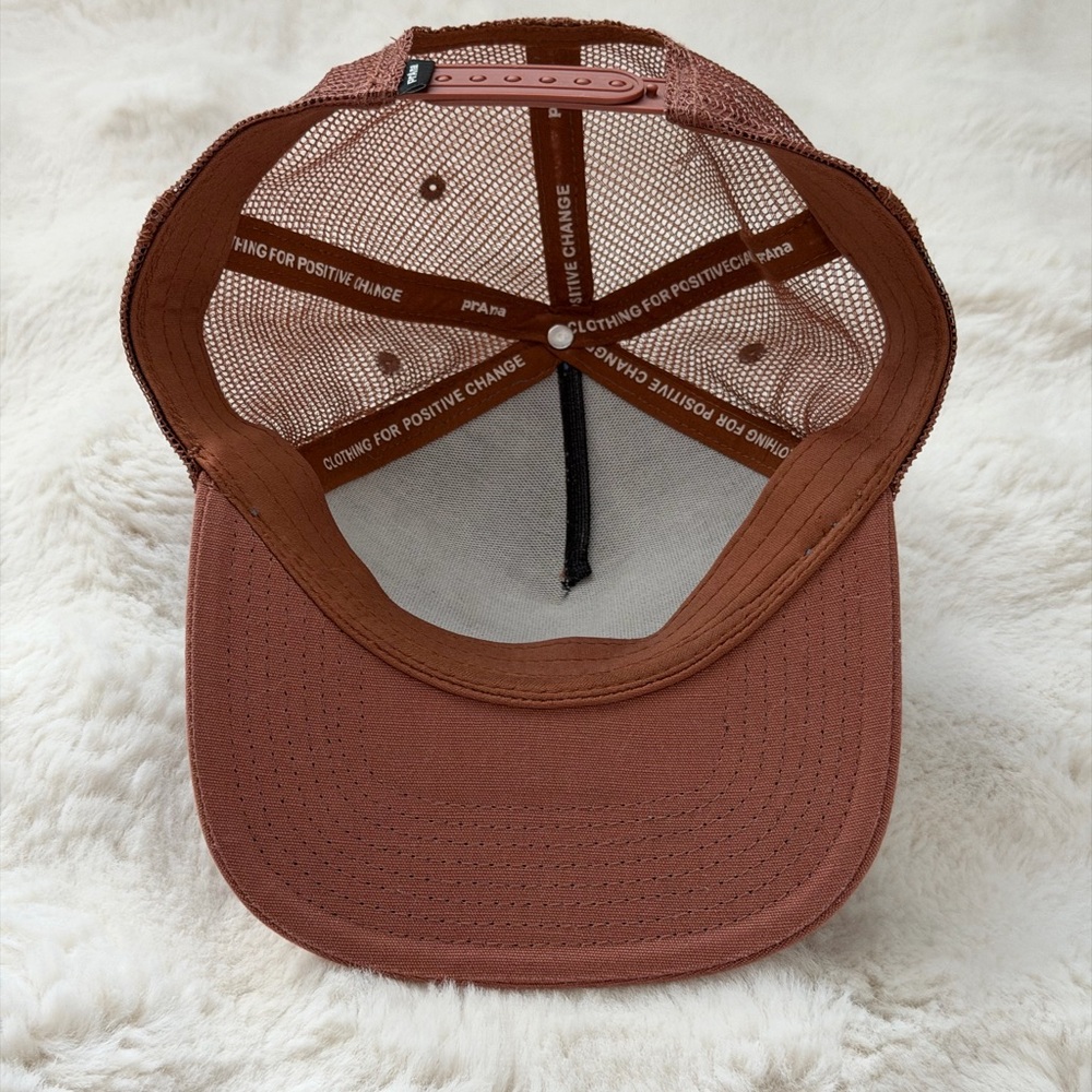 Prana Unisex Roots Studio Trucker Brown and Blue Mash Back Mountain Graphic Cap - Picture 7 of 11